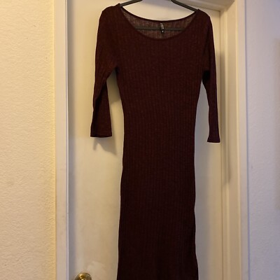 flare sleeve knit dress Cross Over V Neck Flare Sleeve Knit Dress