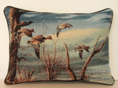 Ducks Flying Over Woods Water Cattails By Terry Redlin Tapestry Pillow New Ebay