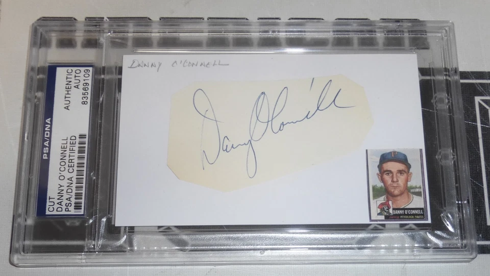 Danny O'Connell Signed Cut 3x5 Index Card PSA/DNA COA Baseball Autograph Pirates - Image 2 of 4