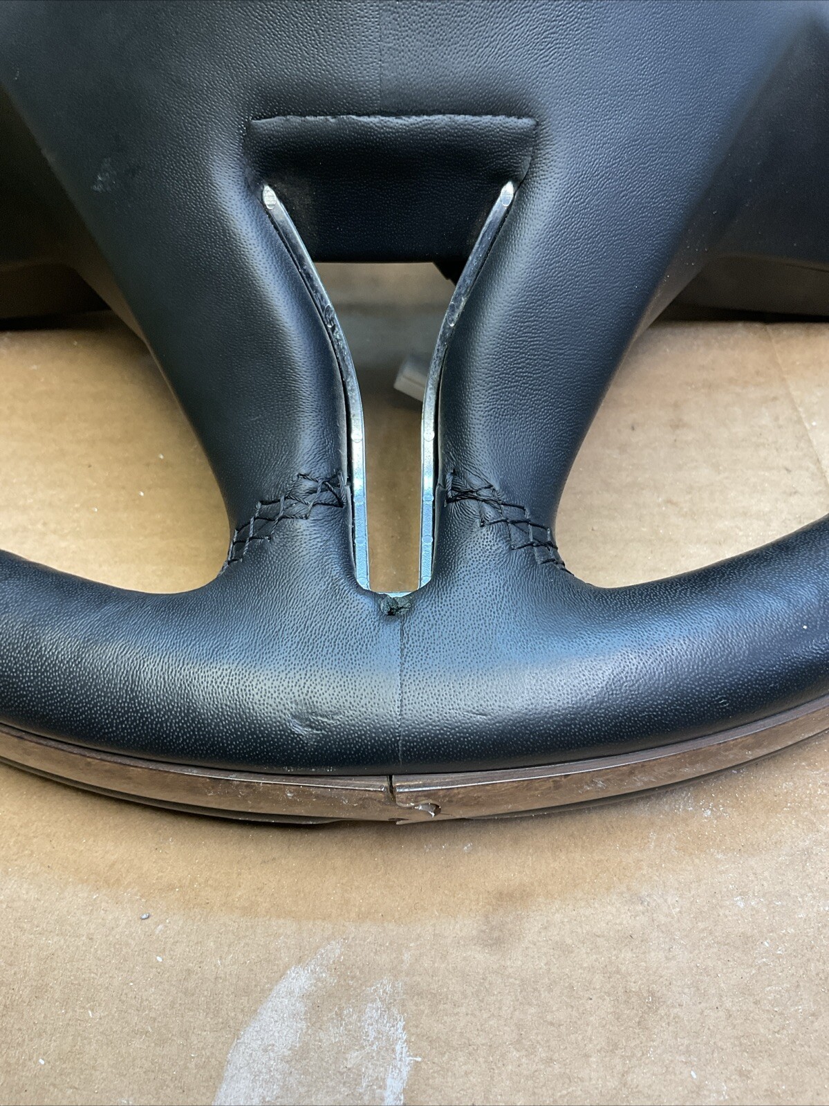 2014-2021 MASERATI QUATTROPORTE OEM FRONT DRIVER STEERING WHEEL BLACK LEATHER