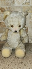 Vintage White Knickerbocker Old Fashioned Teddy Bear Jointed Smiling 15"