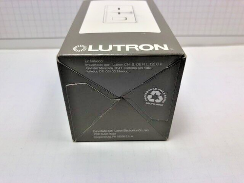 Lutron Skylark S-600P-WH White Single Pole Dimmer 600w Halogen Incandescent - Picture 6 of 10