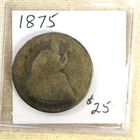 1875 Seated Liberty Half Dollar #1