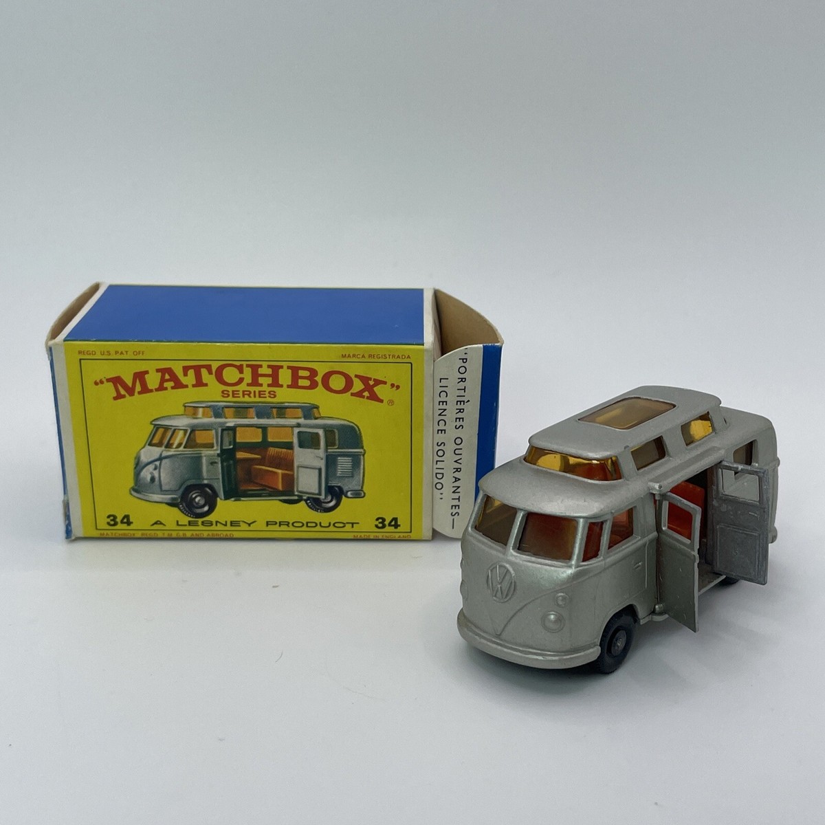 MATCHBOX LESNEY 34C VOLKSWAGEN CAMPER W / BOX | eBay