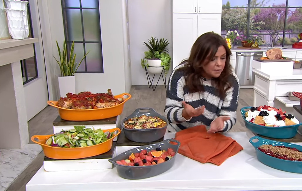 Rachael Ray 2-Piece Oval Stoneware Large Set. 2.48-qt & 3.25-qt , Clementine