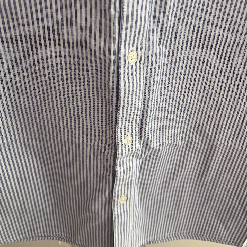 Men’s BNWT Burtons Light Blue Stripe Short Sleeved Sz L Shirt eBay