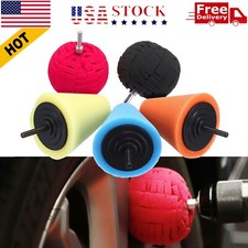 Foam Drill Polishing Cone Ball Pads Kit Car Hub Waxing Buffing Wheel Polisher 4