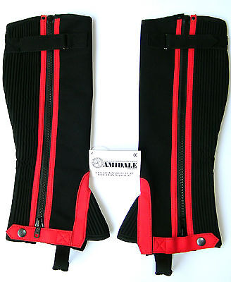 Full Chaps Daim Noir IV Horse équitation - Taille Enfant Moyen - Neuf