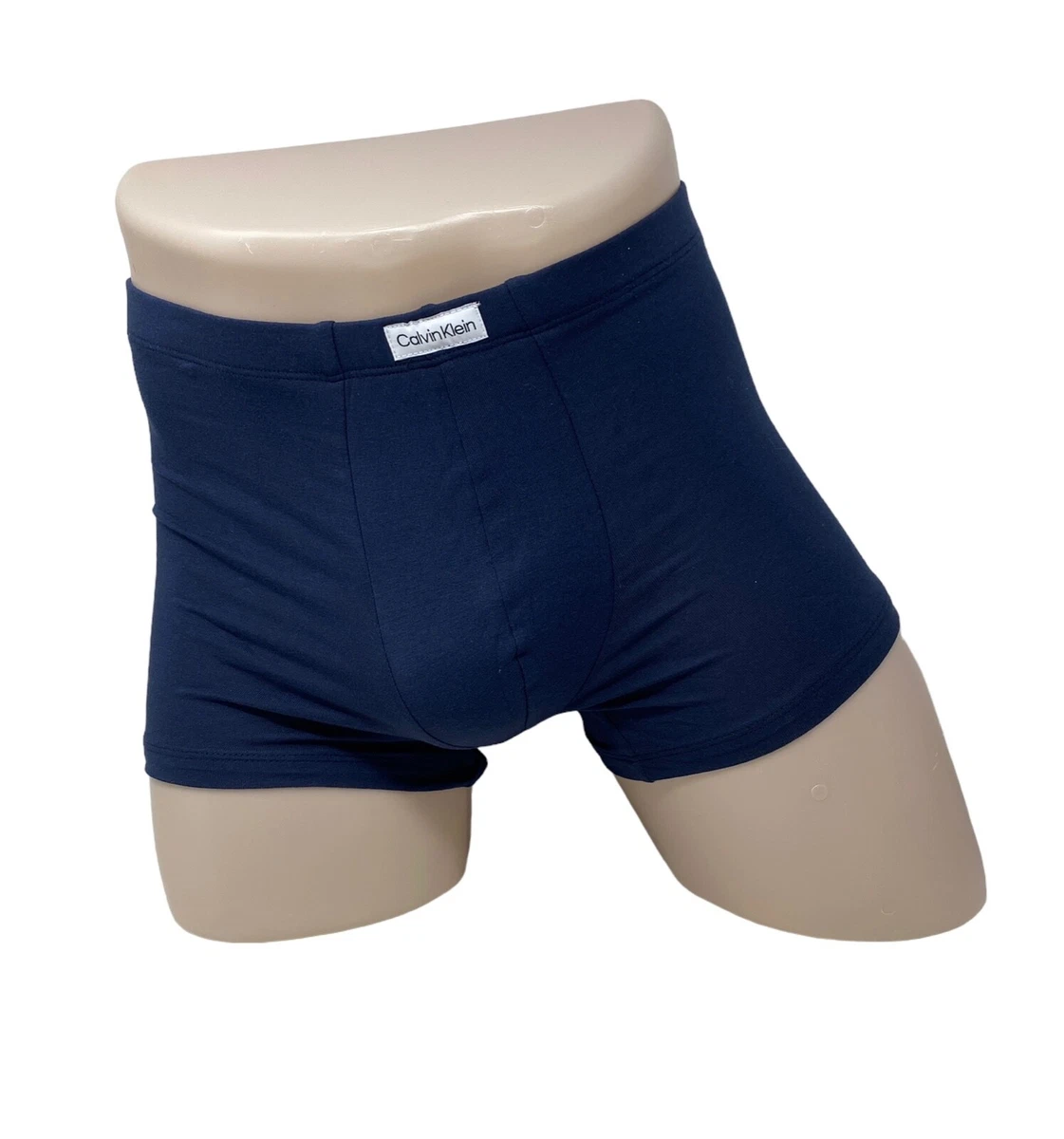 Calvin Klein Size Trunk 3 NB3262903 Pure Men eBay Cotton Underwear Pack Blue | Stretch