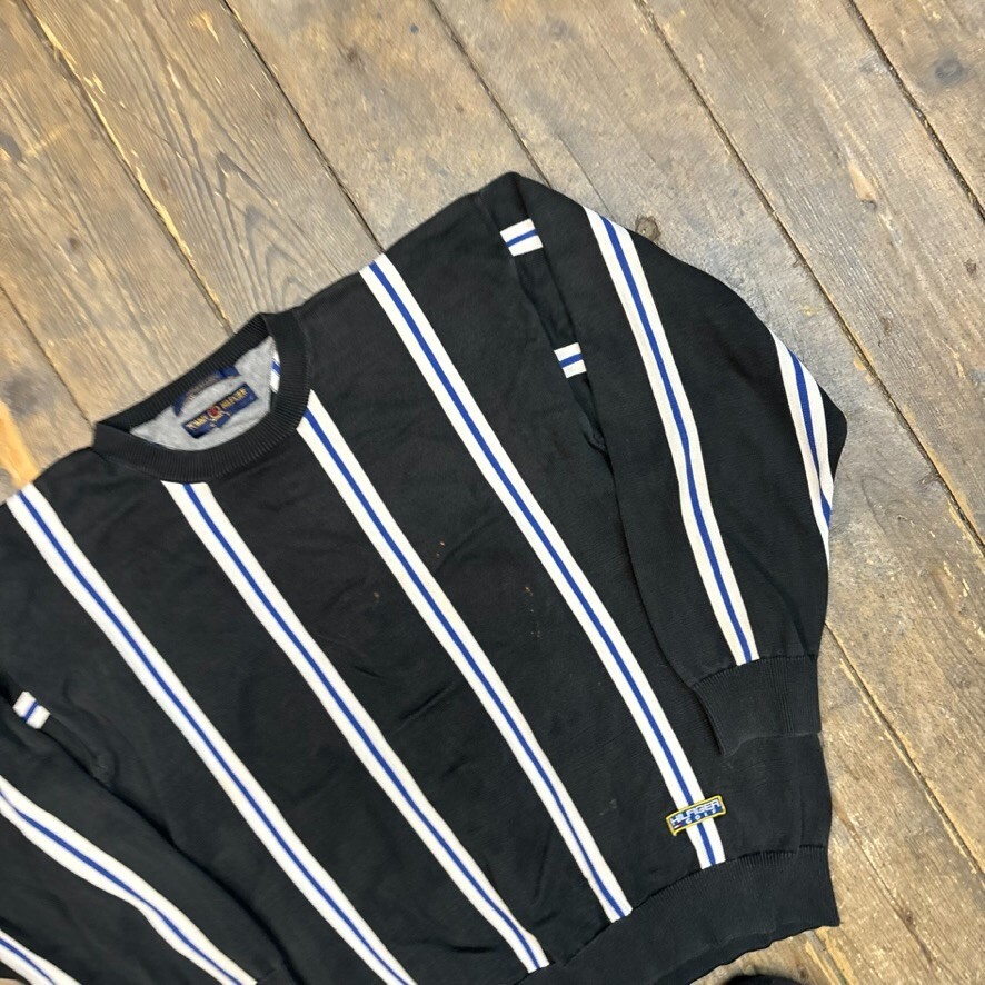 Tommy Hilfiger Golf Sweatshirt Mens Large Vintage Heavyweight Jumper, Black image 3