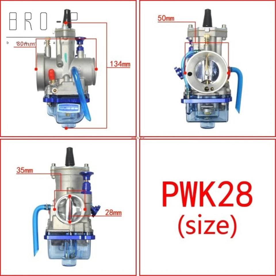 Карбюратор PWK28 28 мм подходит для Suzuki RM65 RM80 RM85 RM8L Yamaha Kawasaki Honda новый - Изображение 2 из 4