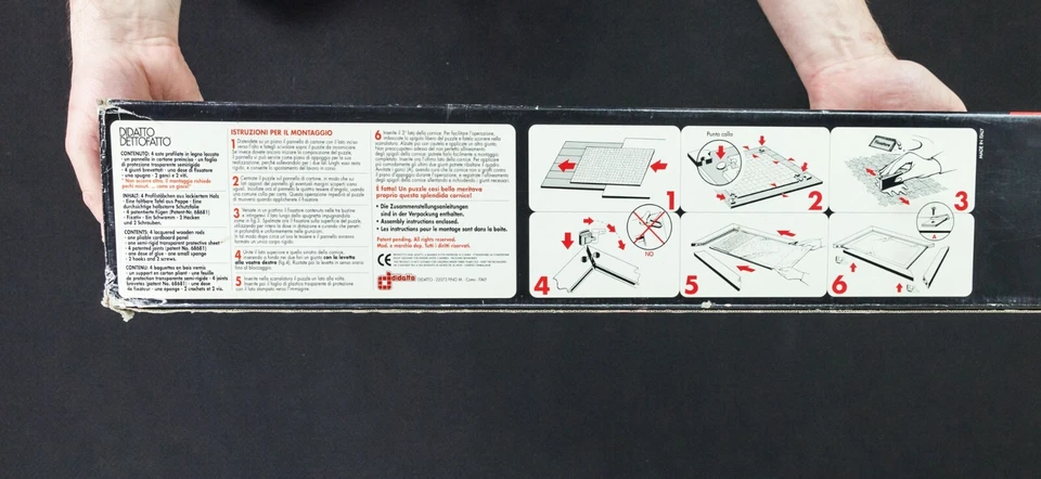 Didatto Dettofatto cornice laccata puzzle 1500 pezzi colore marrone vintage NEW! - Immagine 4 di 4