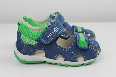Neue Superfit Sandalen Gr. 26 Freddy Weite M IV blau mit Zehenschutz für Jungen