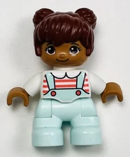 LEGO Duplo Minifigure Minifig Girl Brunette Creative Birthday Party 10958 2" EUC