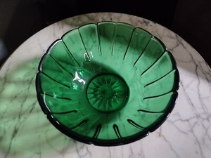 Kopp Glass Green Christmas Bowl 2012 Rare