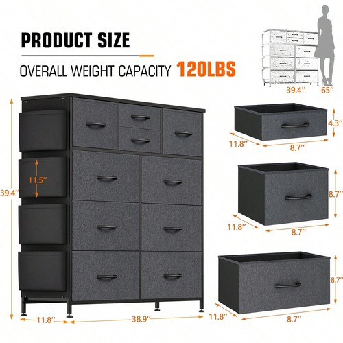 GIKPAL 10 Drawers Dresser For Bedroom, Chest Of Drawers -Lightning Deals - Picture 20 of 72