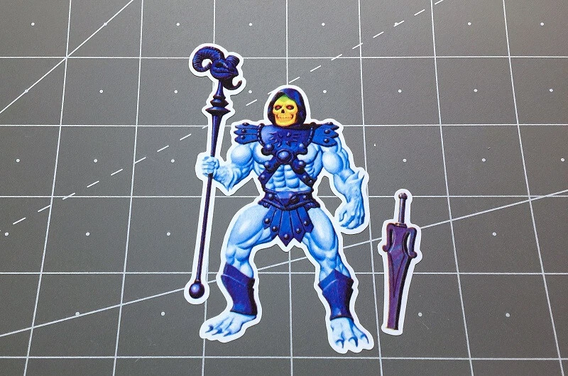 Masters of the Universe MOTU Skeletor cardback art vinyl decal sticker He-Man