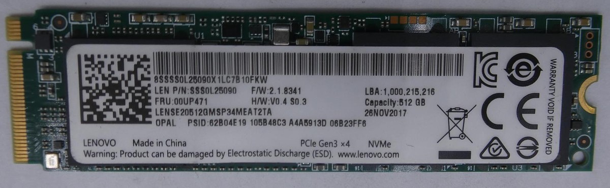 LENOVO LENSE20512GMSP34MEAT2TA 512GB M.2 NVMe SSD HARD DRIVE  