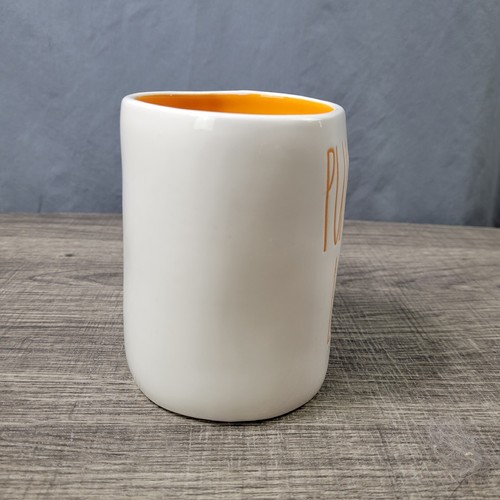 Rae Dunn Artisan Collection White and Orange Pumpkin Love Mug - Picture 2 of 6