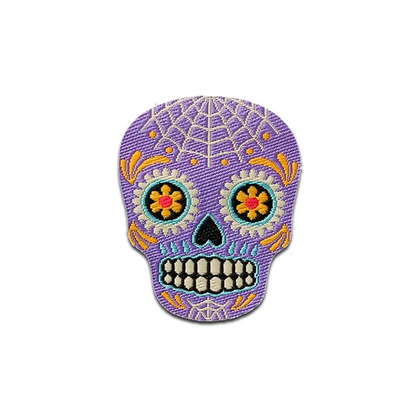 Muertos Lila - AufnäHer, BüGelbild, AufbüGler, GrößE: 3,6 X 3 Cm-image