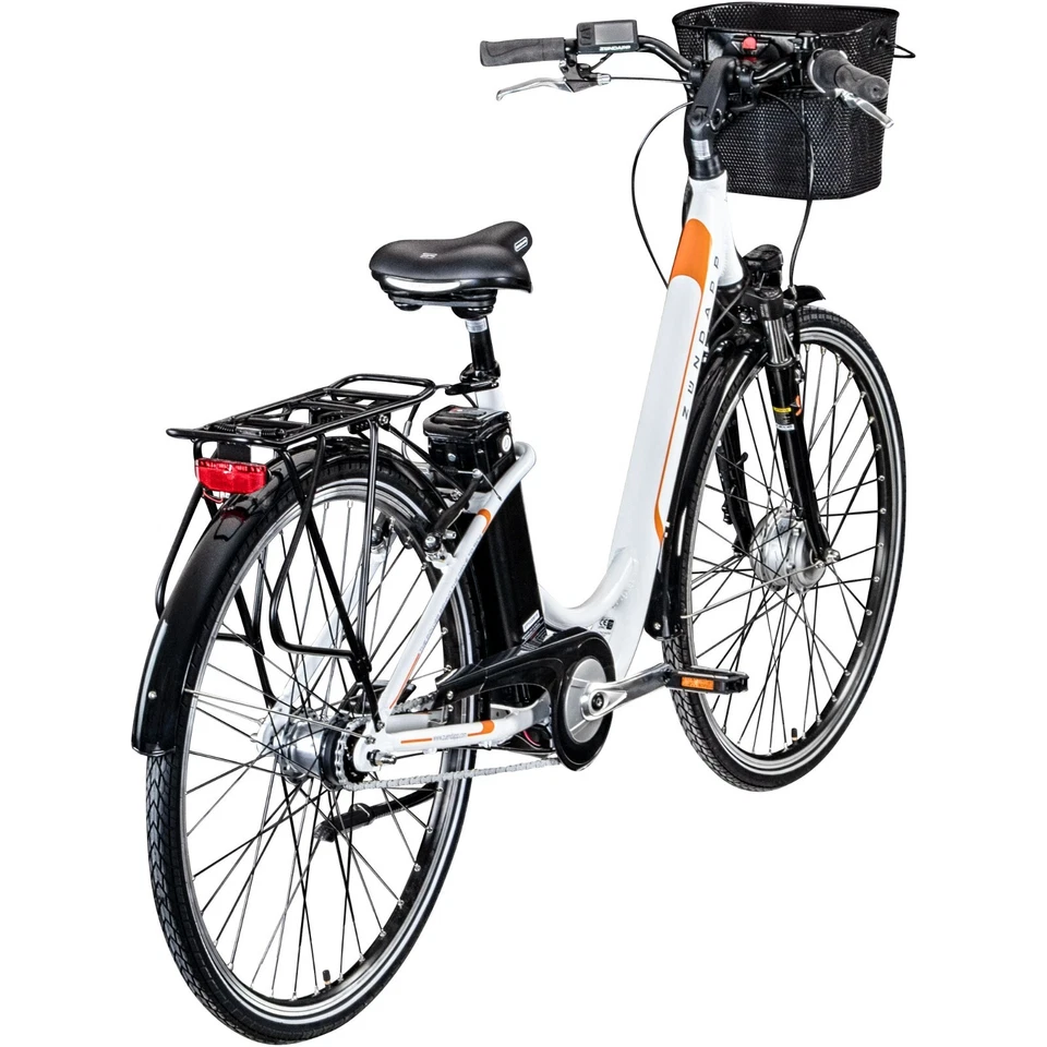 Zündapp Z517 E-Bike Cityrad Damenrad 28 Zoll weiß/orange - Bild 4 von 4