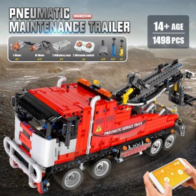 Mould King 19001 Pneumatic Service Truck Abschlepper ferngesteuert RC Bausteine
