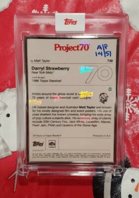 2021 Topps Project70 #738a Artist Proof #14/51 Darryl Strawberry