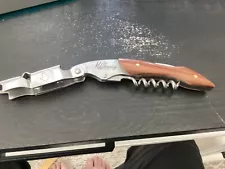 Wood Handle Professional Corkscrew Waiters wine bottle opener and Foil Cutter