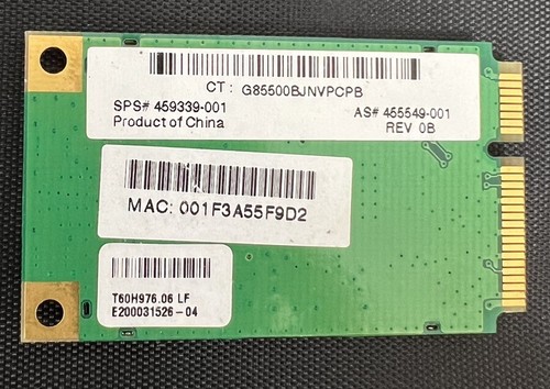 WiFi CARD PPD-AR5BXB63- H 459339-001 g50 - Picture 3 of 3
