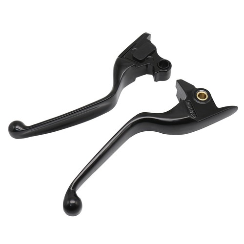 Black Brake & Clutch Levers Set For Harley Softail Low Rider FXLR FXLRS FXLRST - Picture 6 of 7