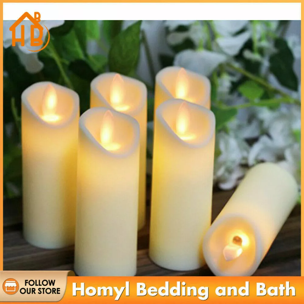 White Flameless LED Tea Lights Votive Candles Lamp Decor Battery