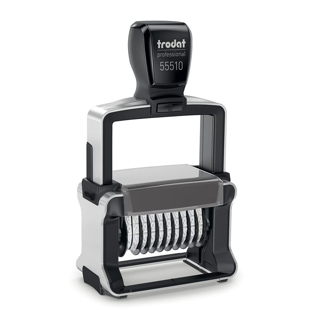 Trodat Professional 55510 Numberer Self Inking Stamp,Black,Medium Medium Single