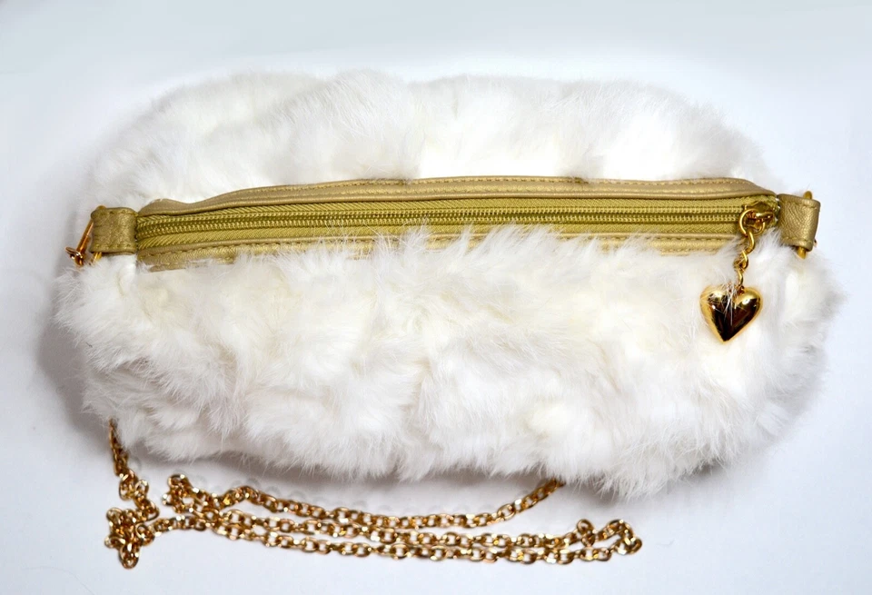 Paradox Crossbody Bag Genuine Fur Cylinder Leather  Purse Chain Strap Handbag - Image 2 of 4