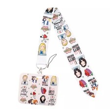 Grey's Anatomy White Hospital Nurse Work ID Badge Reel Holder Horizontal Style