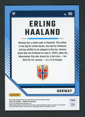 2024-25 ERLING HAALAND 044/199 PANINI DONRUSS FIFA WATERFALL AQUA