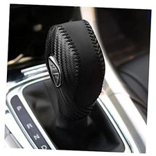 Gear Shift Knob Cover for Carbon Fiber with Black Stitches