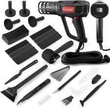 Gomake Vinyl Wrap Tool Window Tinting Kit with Heat Gun 16FT Cord,Sponge mix 