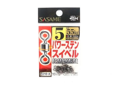 Sasame 210-A Power Stain Swivel Smooth Spin Black Size 5 (0853)