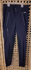 Kerrits Women's Lightweight Black Riding Pants with Knee Patches Zippers. Size S
