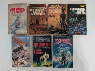 Vintage Sci-Fi Masters PB Lot Of 7 Bradbury, Harrison, Sheckley 1960s-1980s