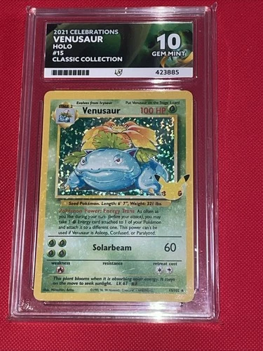 2021 Celebrations Venusaur Holo #15 Classic Collection Ace Gem Mint 10