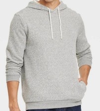 NWT Goodfellow  Co size XL Men's Gray Textured Fleece Hooded Sweatshirt