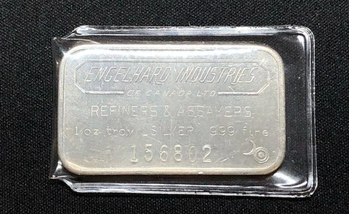 Vintage Engelhard Industries of Canada 1oz Silver Bar
