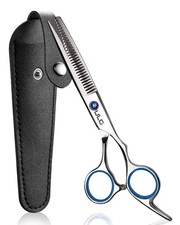 Professional Thinning Shears with Leather Case - 6.5  Japanese Stainless Stee...