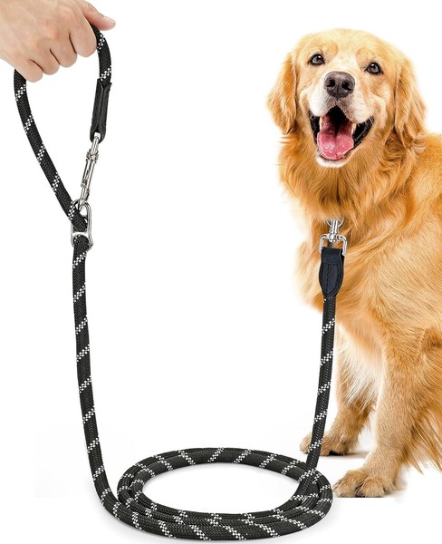 Hundeleine Verstellbar Nylon Reflektierend Doppelleine FüR GroßE Hunde-image