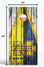 Michigan Wolverines Cornhole Wrap NCAA Game Board Skin Vinyl Decals Set