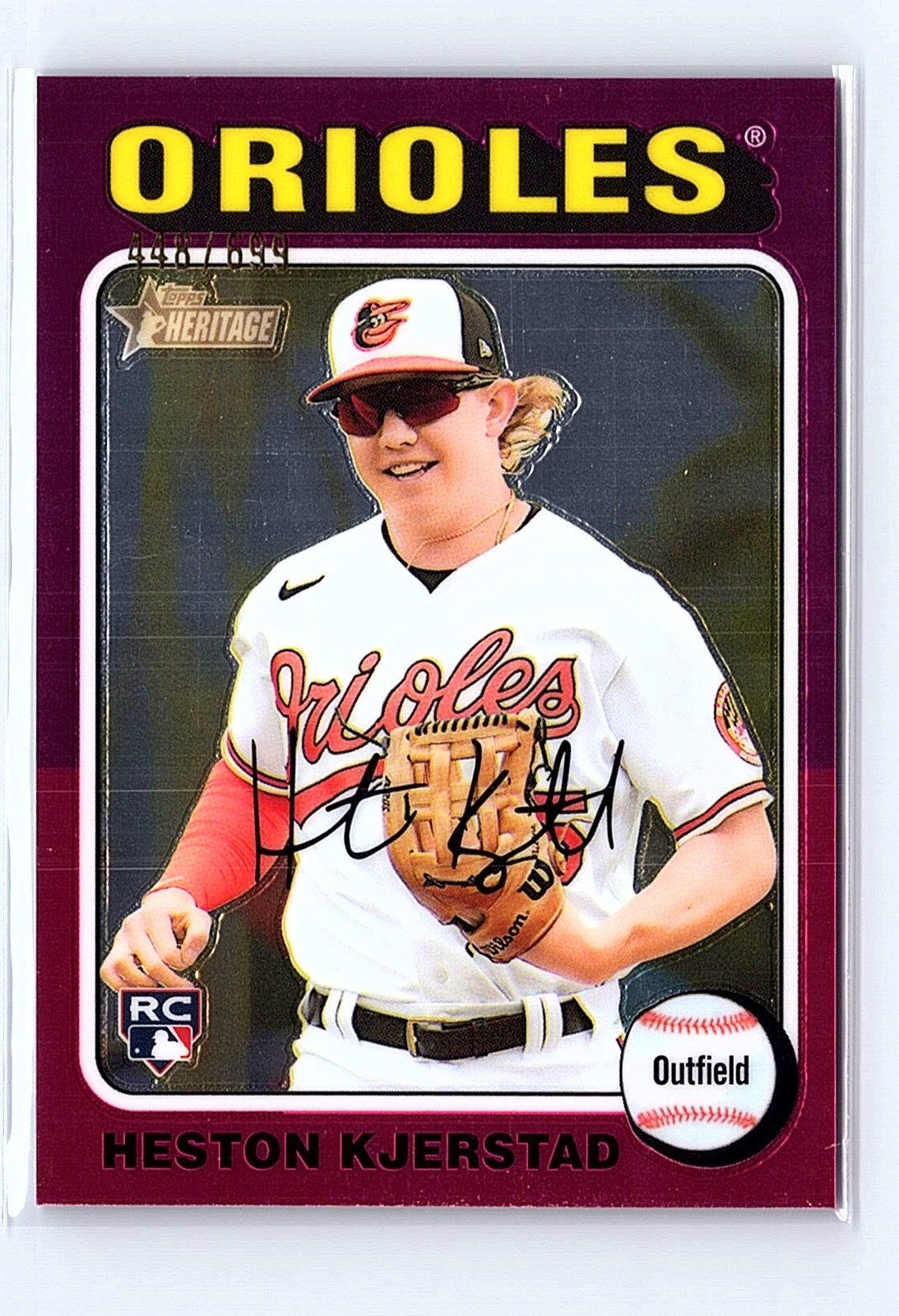 2024 Topps Heritage Heston Kjerstad #327 Chrome #/699