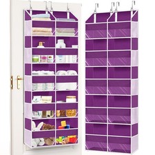 Over The Door Organizer 5 Tiers, Extra Large Behind Door Storage of 10 Compar...