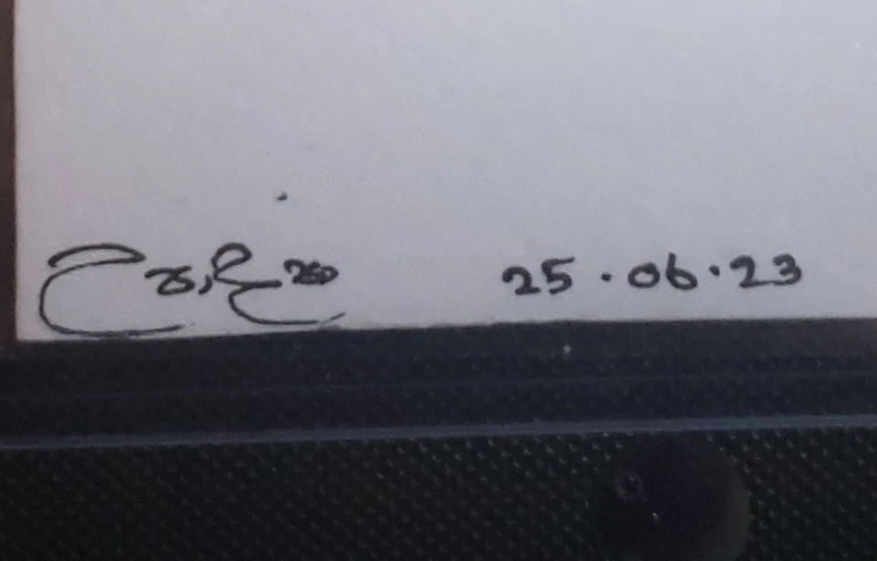 ACEO ORIGINAL OOAK HAND-PAINTED Watercolor/acrylic Cosmic Astronaut, Signed - Image 3 of 3