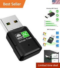 USB WiFi Adapter for Desktop PC, 600Mbps Dual Band 2.4G 5.8G Wireless WiFi Ad...
